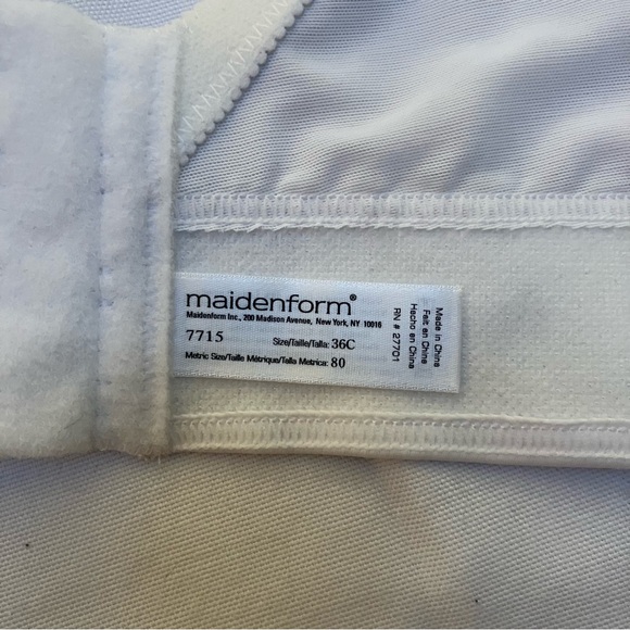 Maidenform White Nylon Strapless Bra Bustier Corset Size 36C 7715 Shaped Cup - Picture 7 of 9